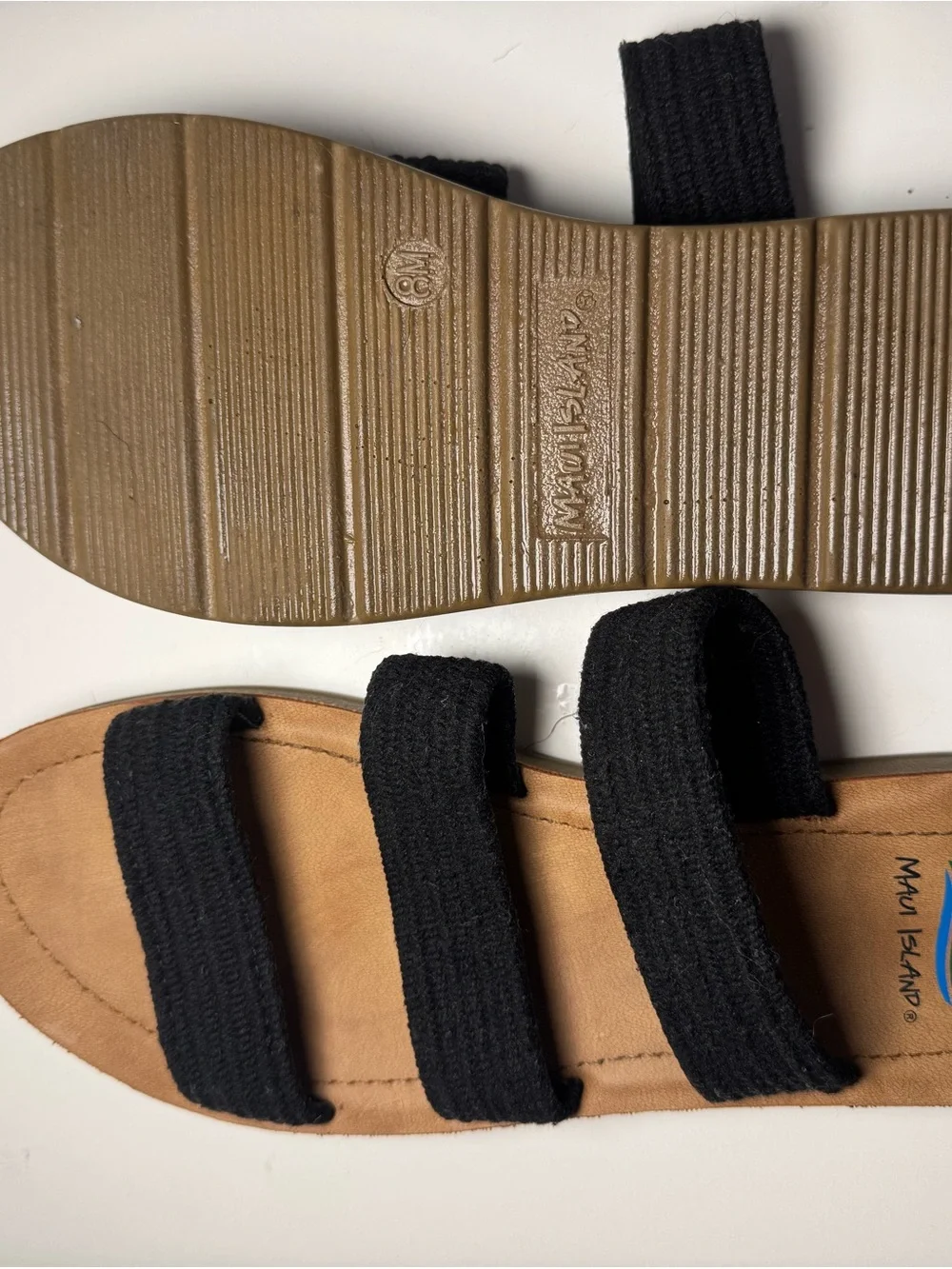 Black Triple-Strap Slide Sandals for Women